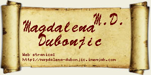 Magdalena Dubonjić vizit kartica